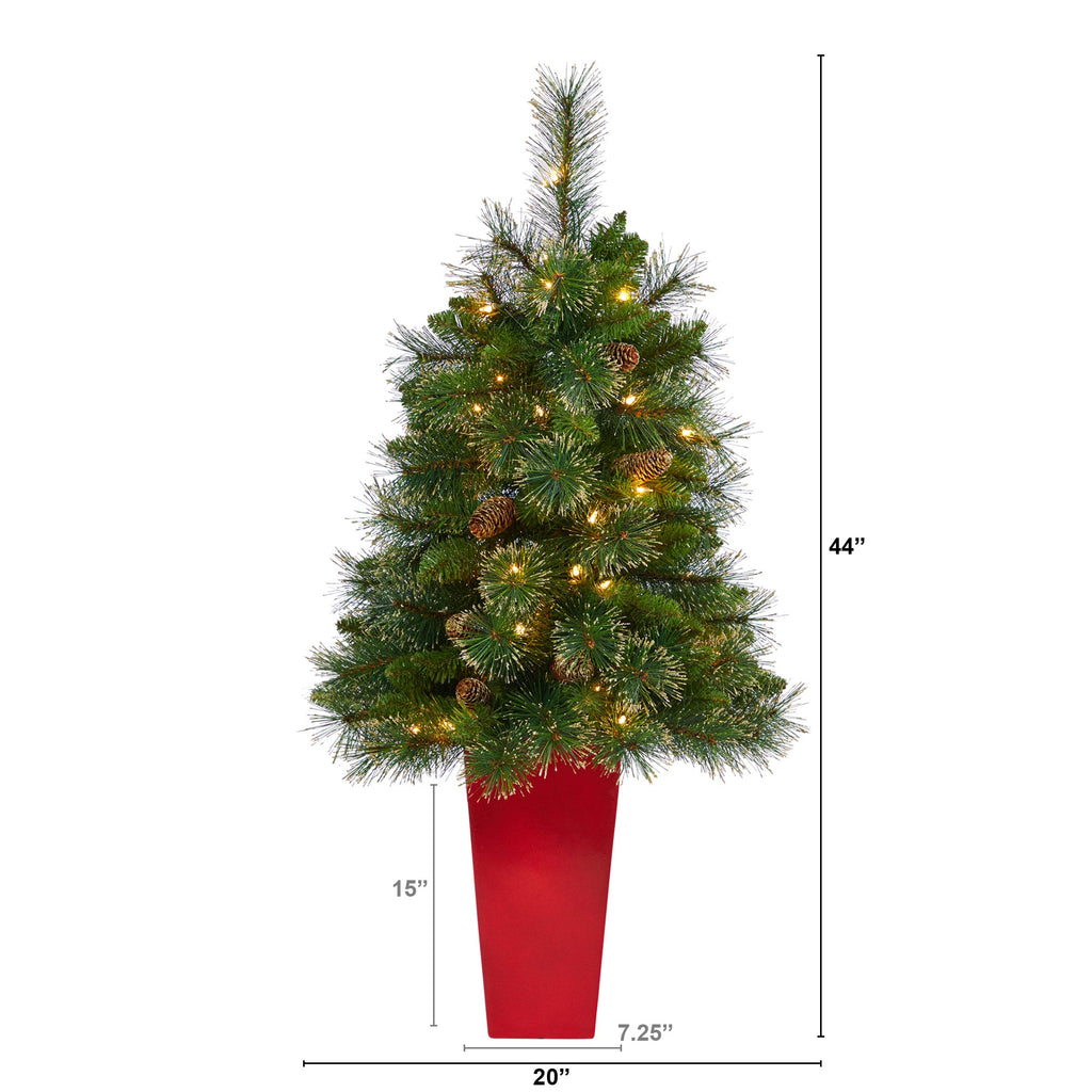 44' Golden Tip Washington Pine Artificial Christmas Tree w/ 50 Clear Lights