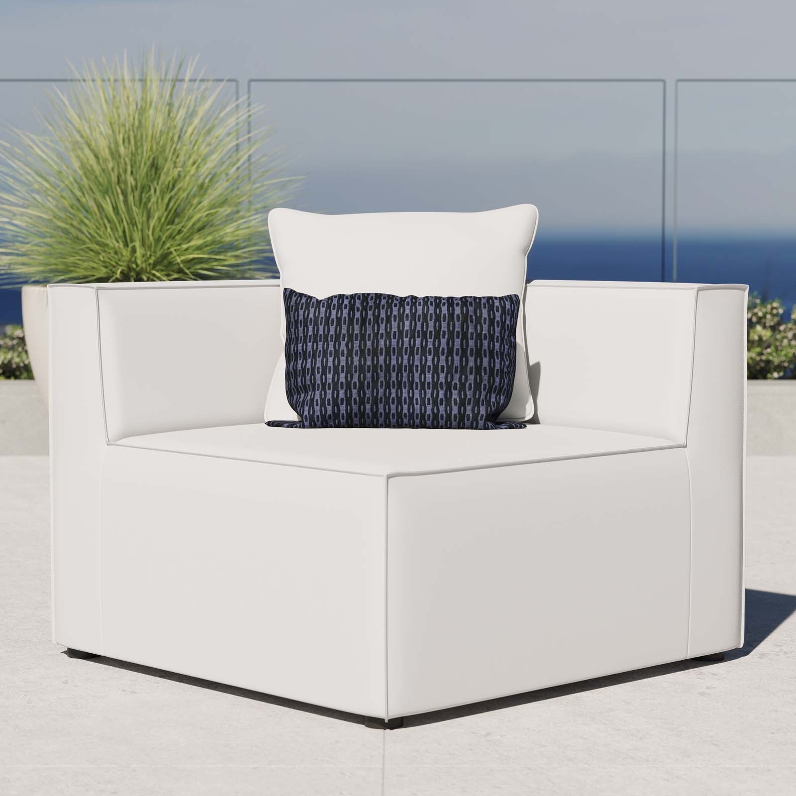 Saybrook Outdoor Patio Upholstered Sectional Sofa Corner Chair by Modway