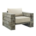 Manteo Rustic Coastal Outdoor Patio Sunbrella¨  Lounge Armchair