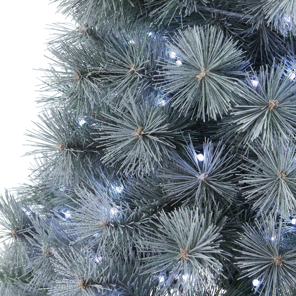 4' Snowy Mountain Pine Artificial Christmas Tree w 150 LED Lights