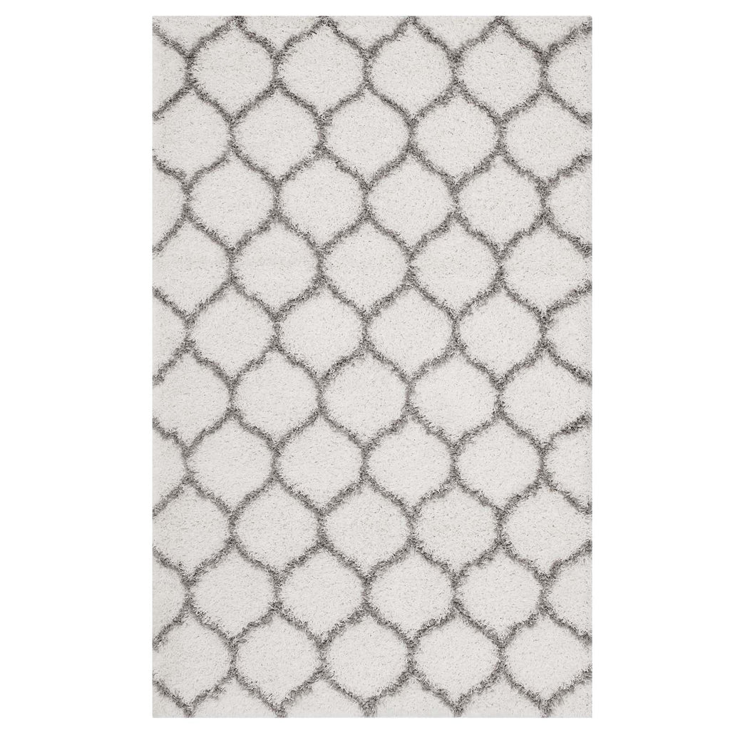 Solvea Moroccan Trellis 5x8 Shag Area Rug by Modway