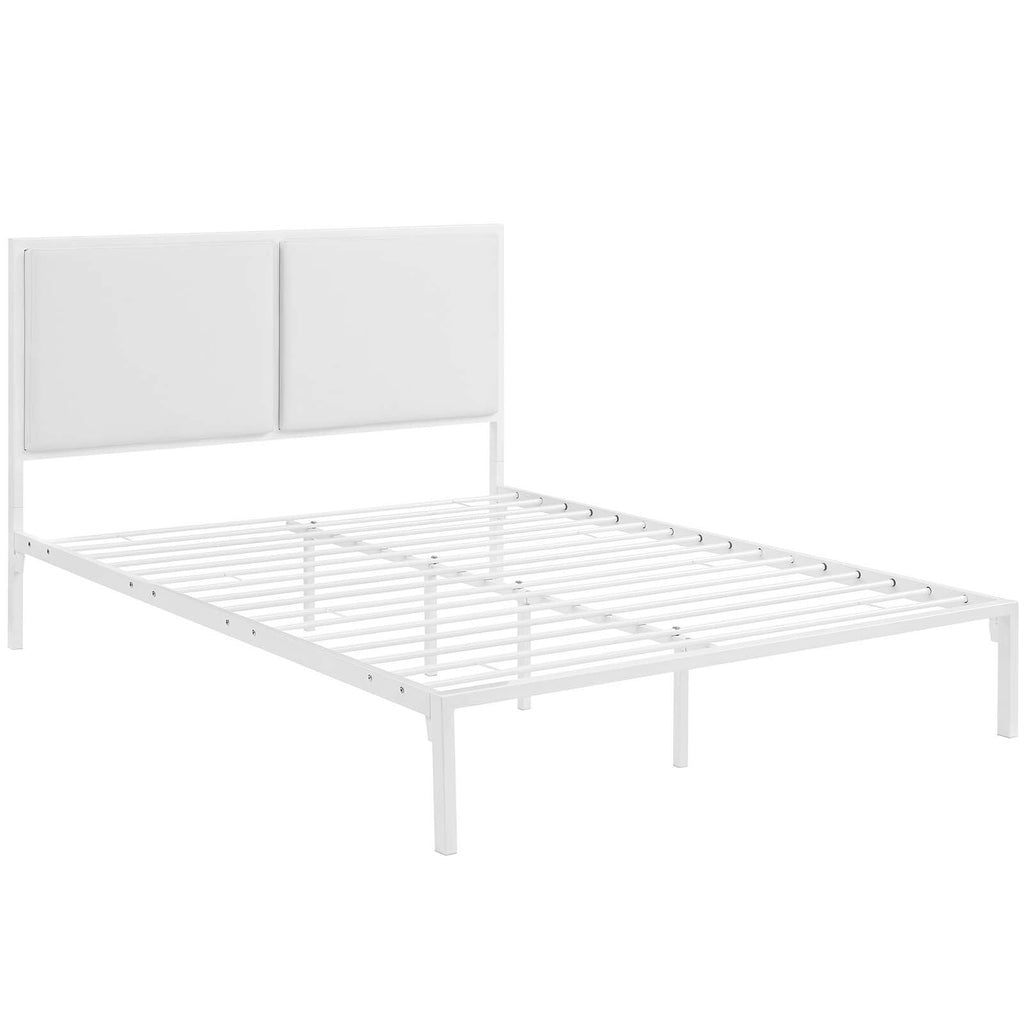 Della Vinyl King Bed by Modway