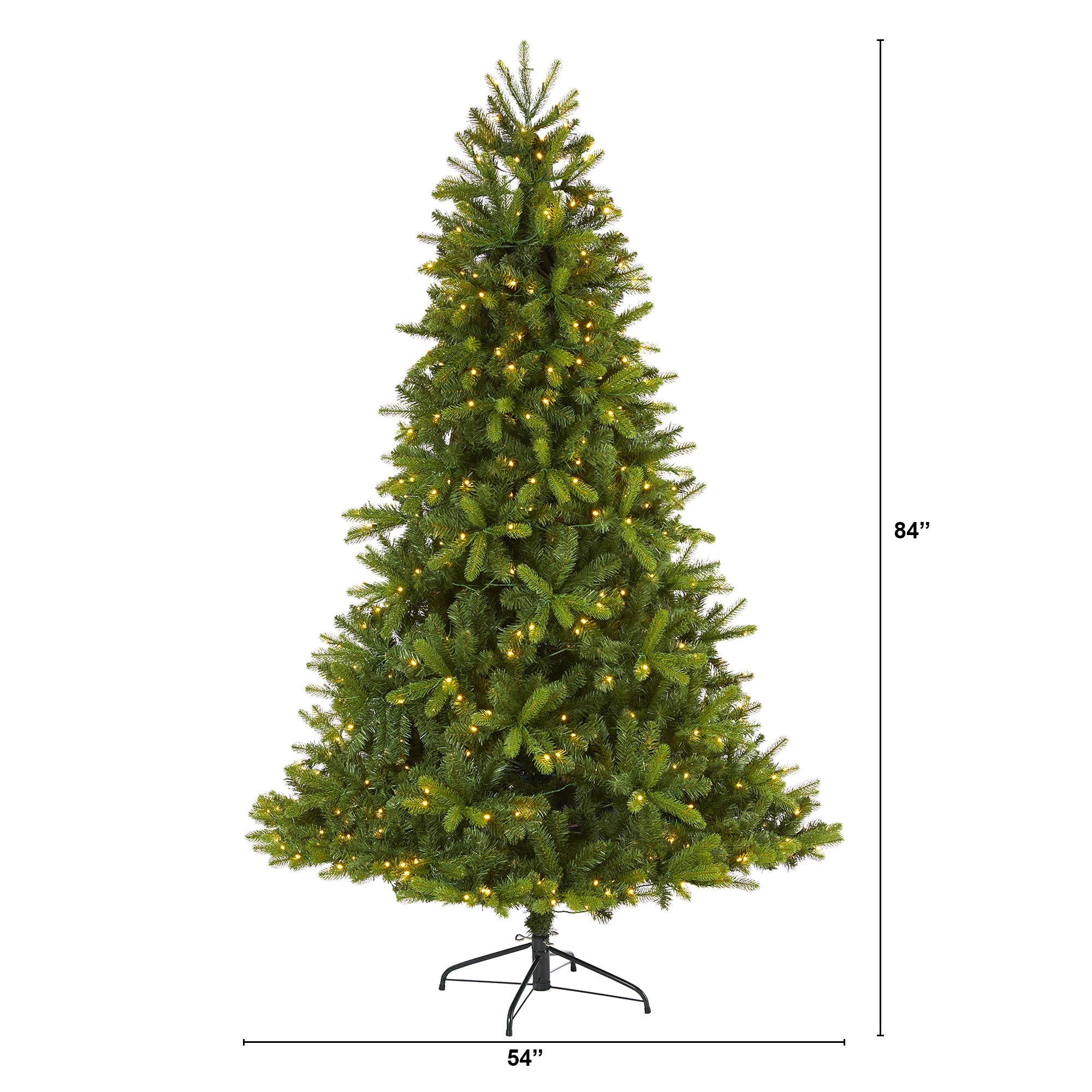 7' New Haven Spruce 'Natural Look' Artificial Christmas Tree with 500 LED Lights