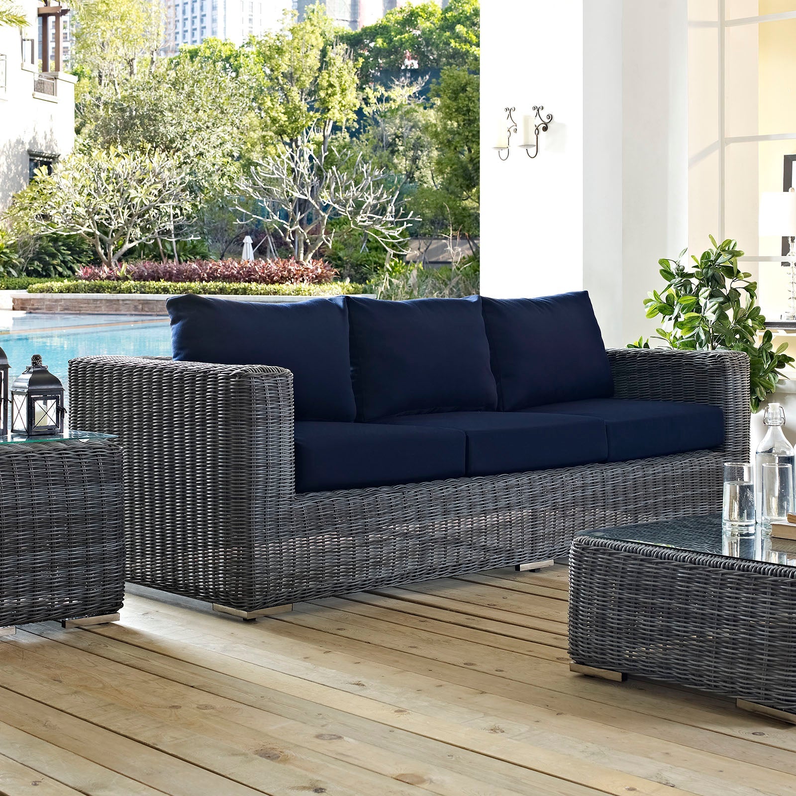 Summon Outdoor Patio Sunbrella¨ Sofa by Modway