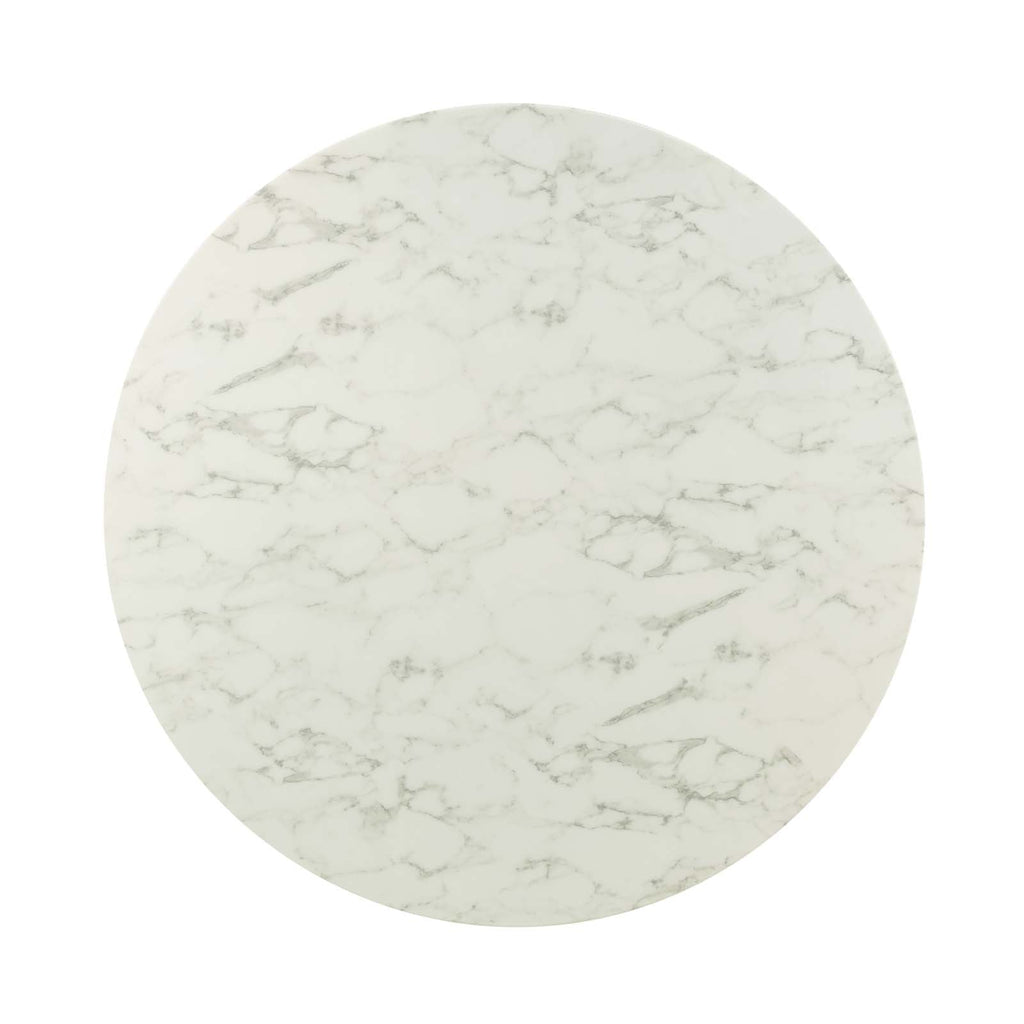 Lippa 54" Round Faux Marble Dining Table by Modway