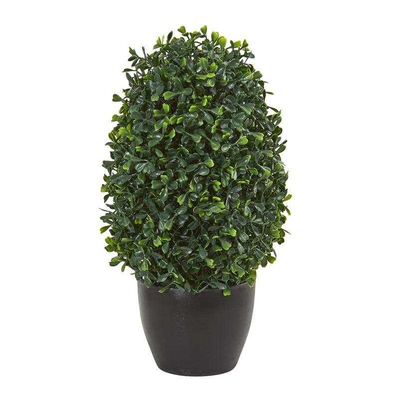 13"  Boxwood Topiary Artificial Plant UV Resistant (Indoor/Outdoor)