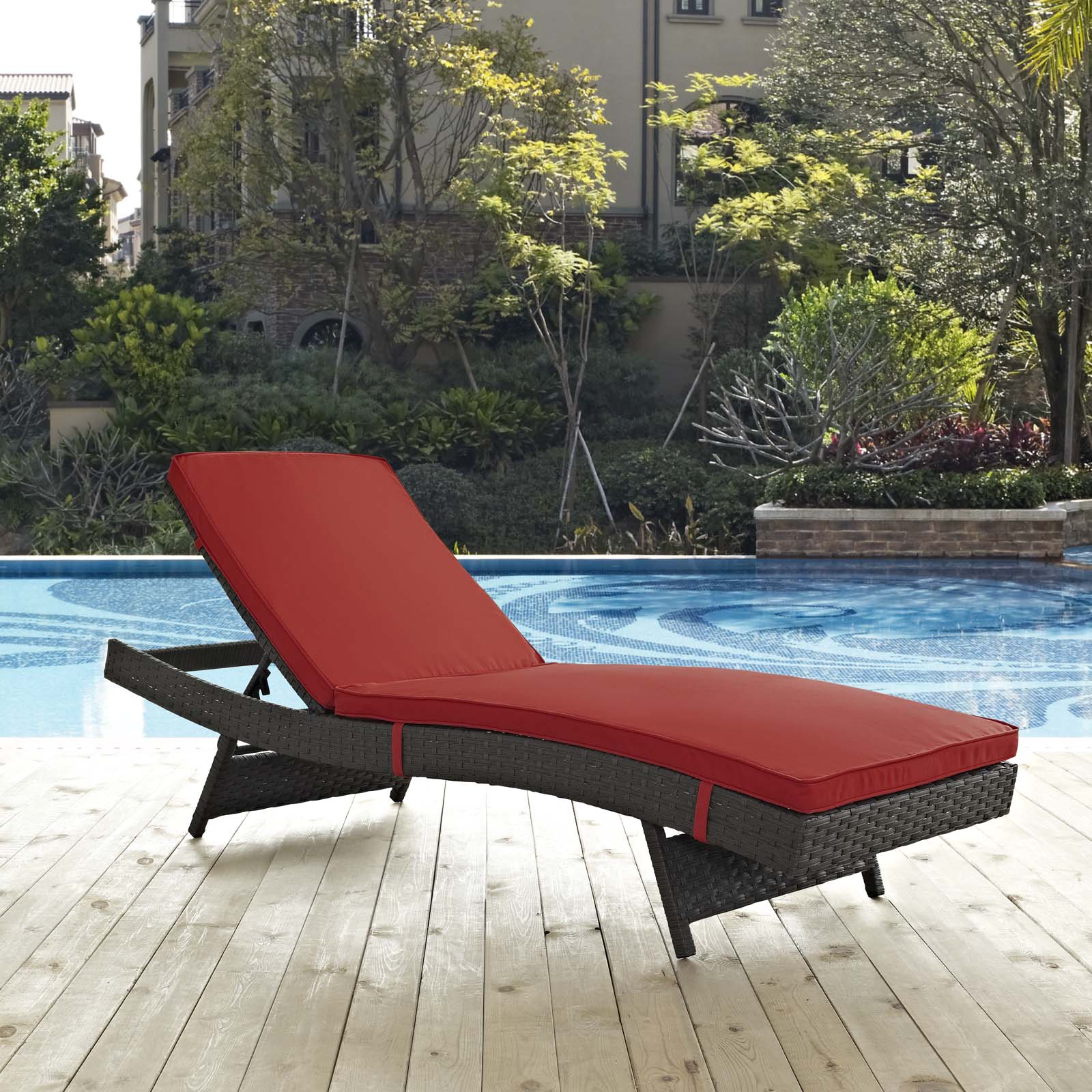 Sojourn Outdoor Patio Sunbrella¨ Chaise by Modway