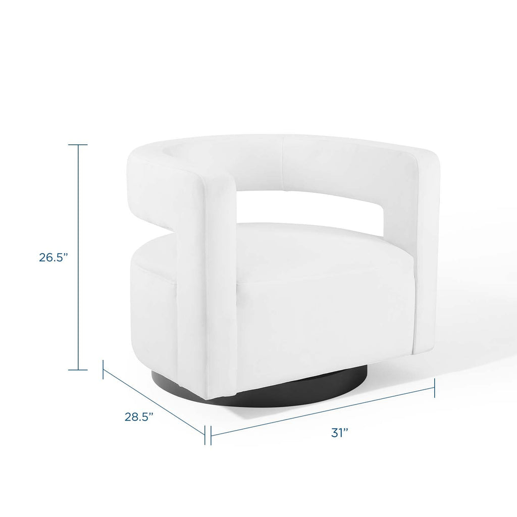 Spin Cutaway Performance Velvet Swivel Armchair by Modway