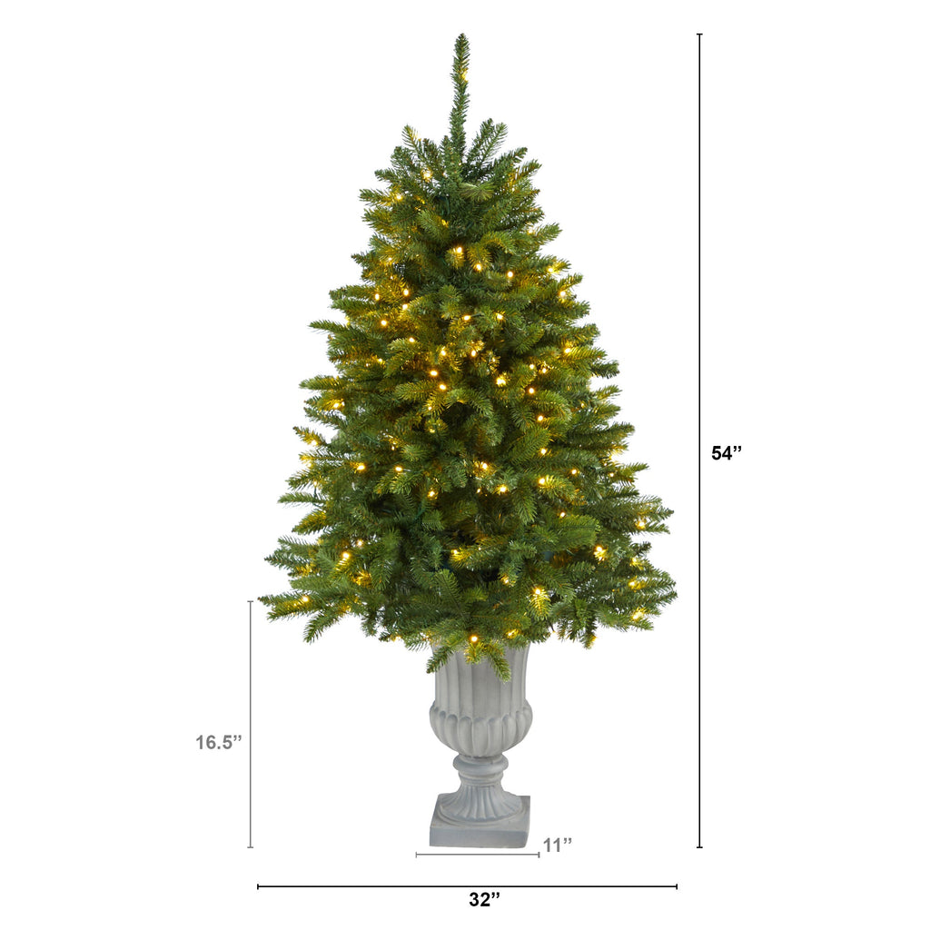 4.5' Sierra Spruce 'Natural Look' Artificial Christmas Tree w/ 150 Clear LED