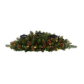 30" Flocked and Glittered Artificial Christmas Triple Candelabrum