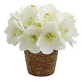 Amaryllis Artificial Arrangement in Basket