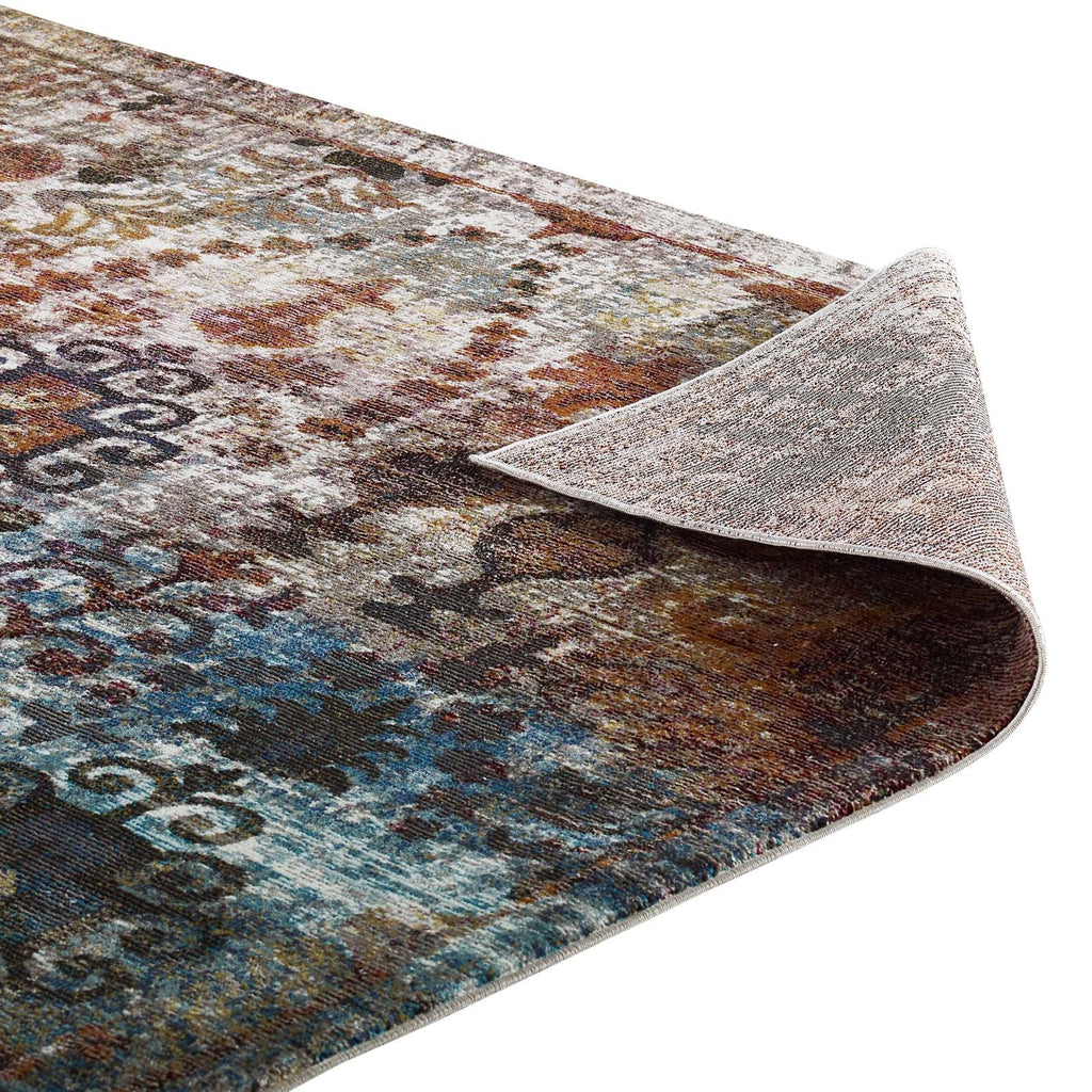 Success Tahira Transitional Distressed Vintage Floral Moroccan Trellis 5x8 Area Rug by Modway
