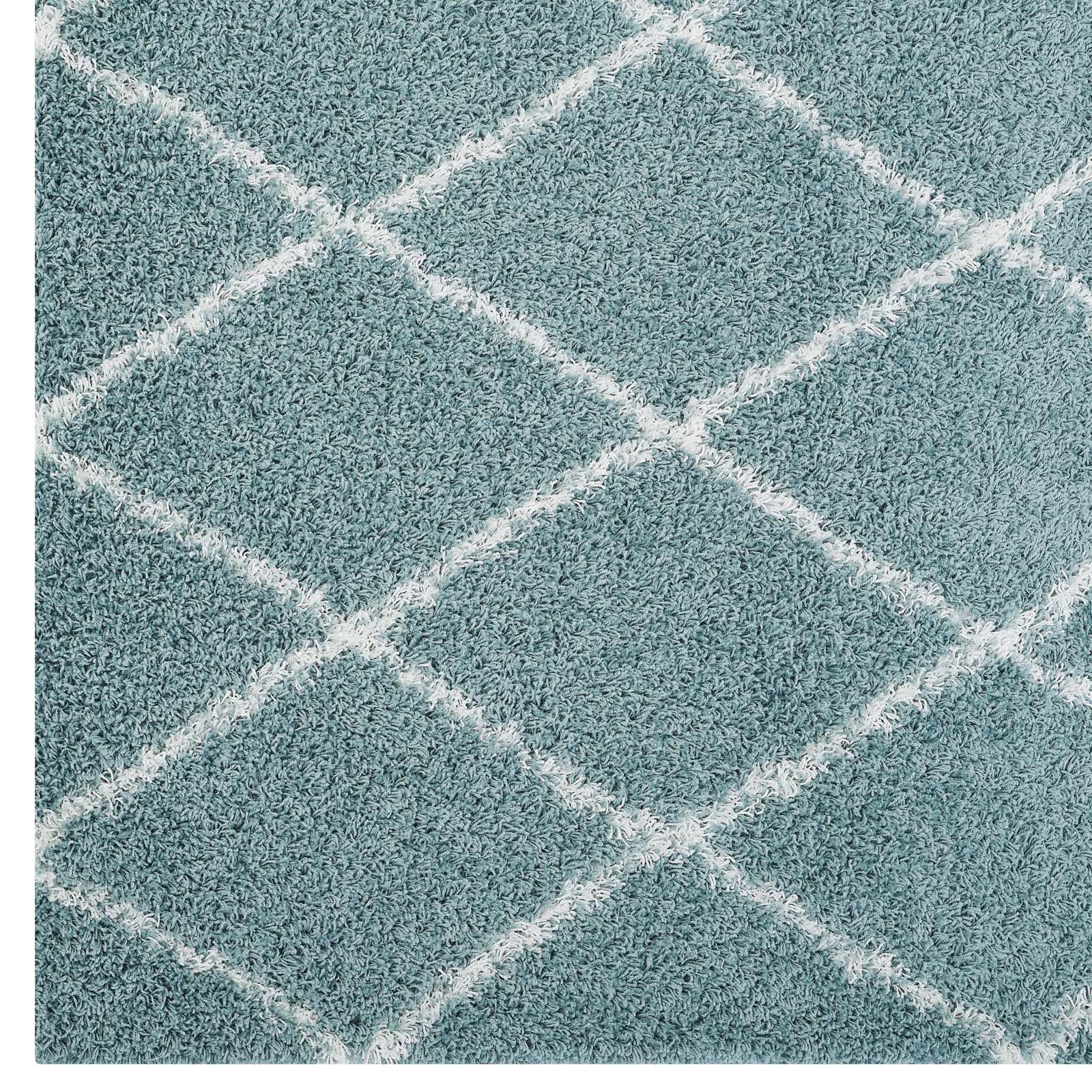 Toryn Diamond Lattice 5x8 Shag Area Rug by Modway