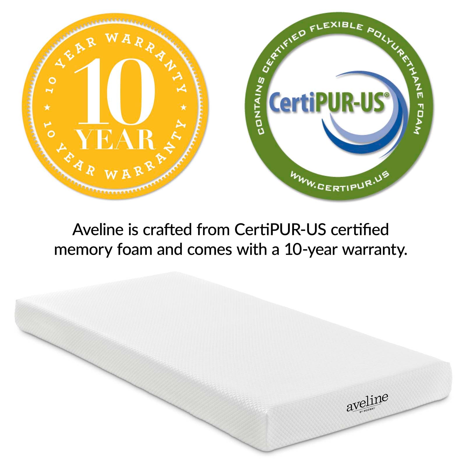 Aveline 6" Narrow Twin Mattress by Modway