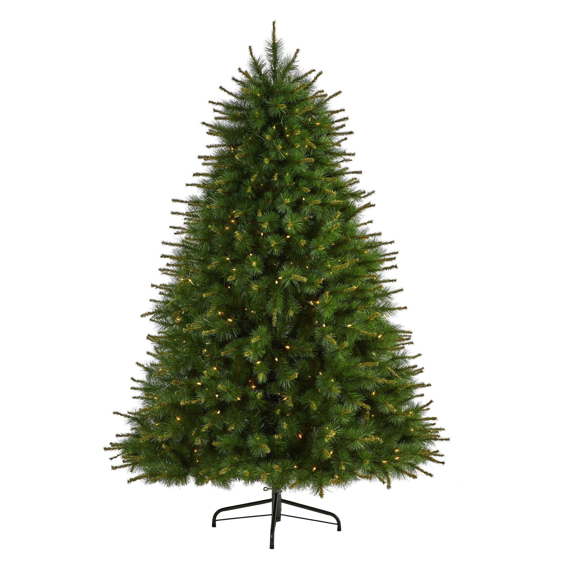 7' New England Pine Artificial Christmas Tree with 400 Clear Lights