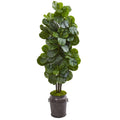 6' Fiddle Leaf Fig Artificial Tree in Metal Planter