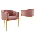 Savour Tufted Performance Velvet Accent Chairs Set of 2 by Modway