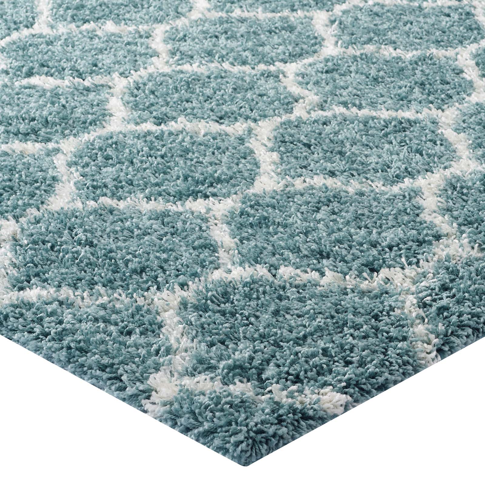 Solvea Moroccan Trellis 8x10 Shag Area Rug by Modway
