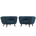 Bestow 2 Piece Upholstered Fabric Armchair Set by Modway