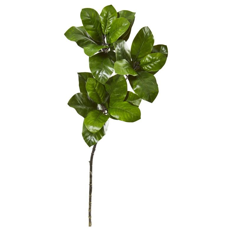 35"  Magnolia Leaf Artificial Spray Plant (Set of 3)