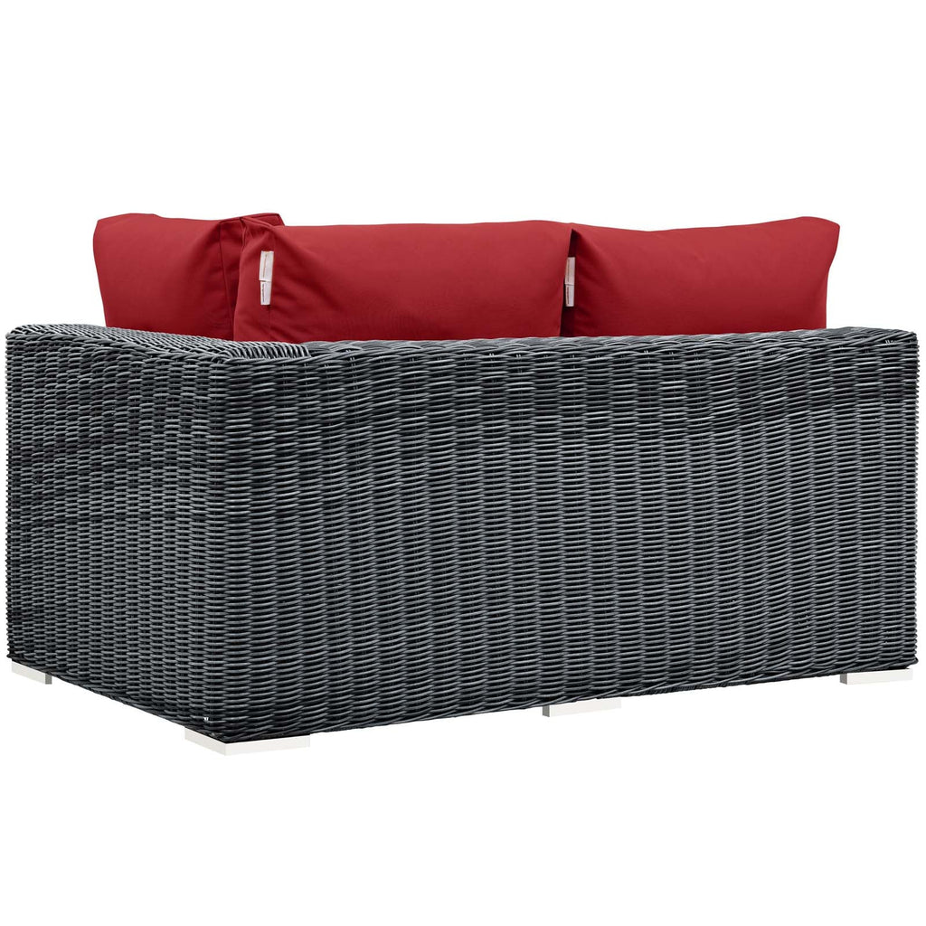 Summon Outdoor Patio Sunbrella¨ Right Arm Loveseat by Modway