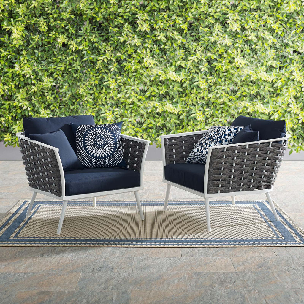 Stance Outdoor Patio Aluminum Armchair Set of 2 by Modway