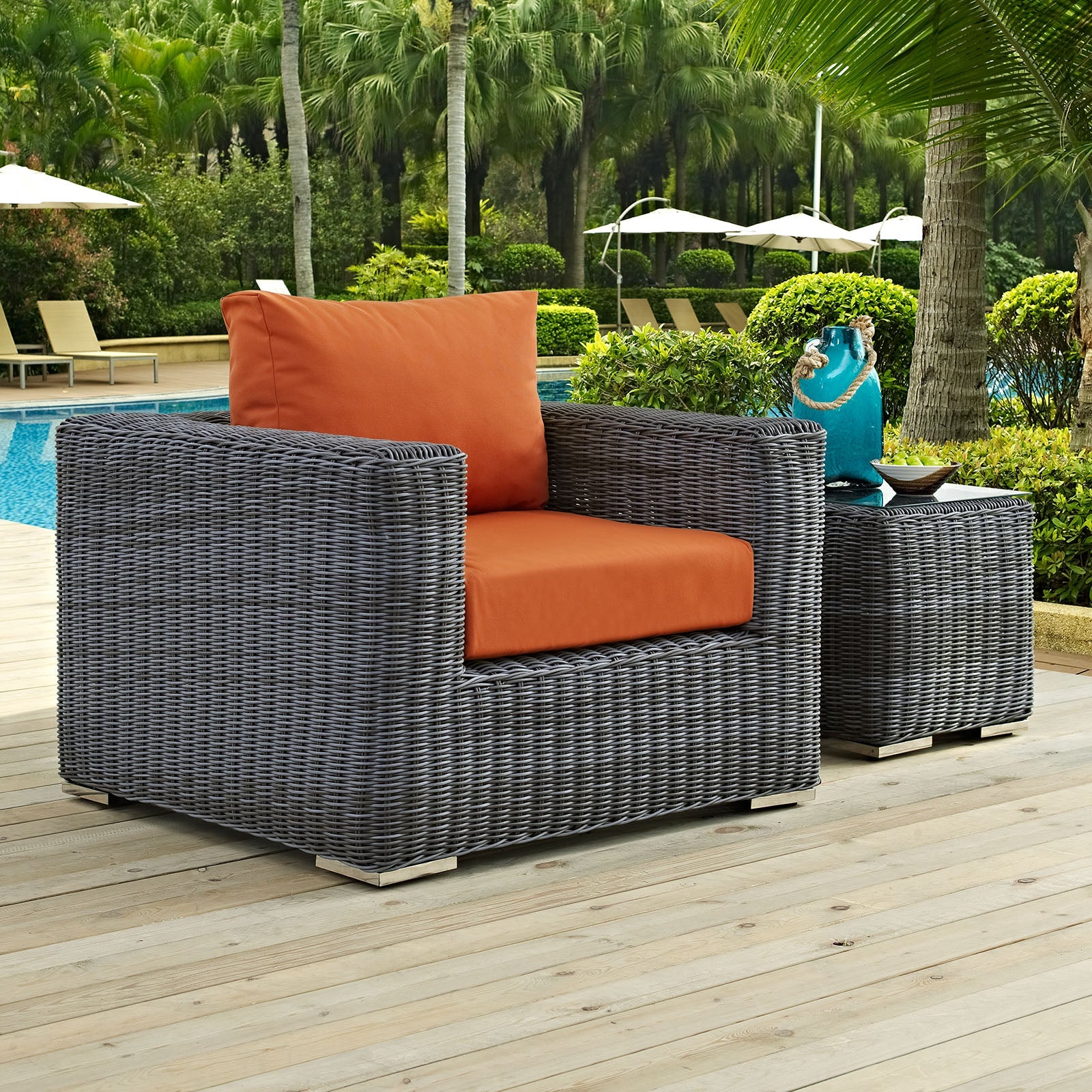 Summon Outdoor Patio Fabric Sunbrella¨ Armchair by Modway