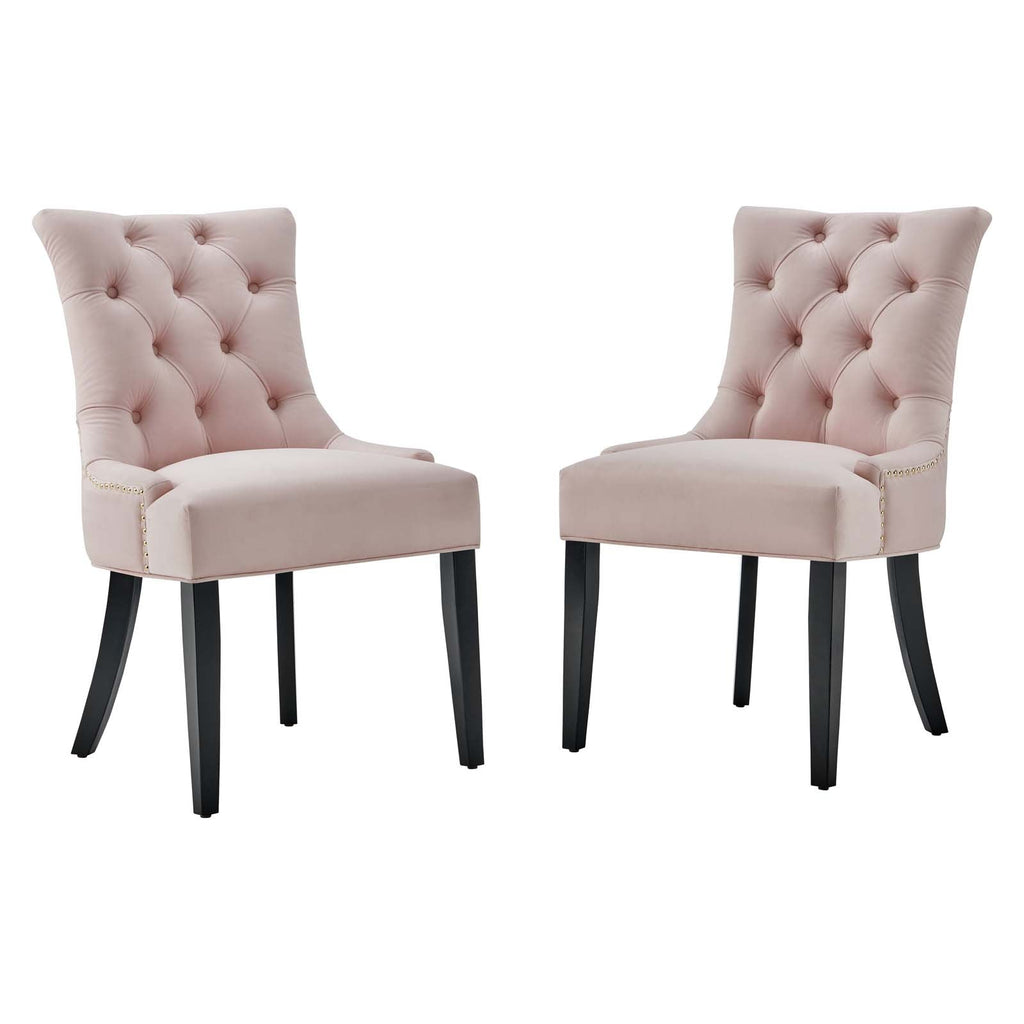 Regent Tufted Performance Velvet Dining Side Chairs Set of 2 by Modway