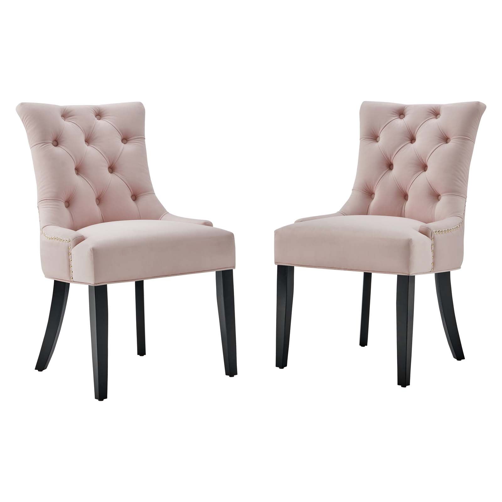 Regent Tufted Performance Velvet Dining Side Chairs Set of 2 by Modway