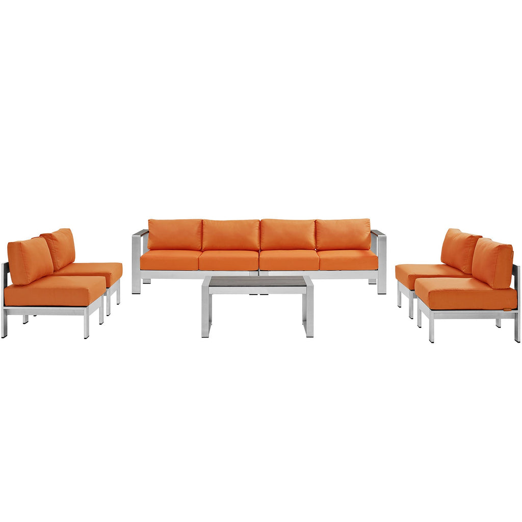 Shore 7 Piece Outdoor Patio Sectional Sofa Set by Modway