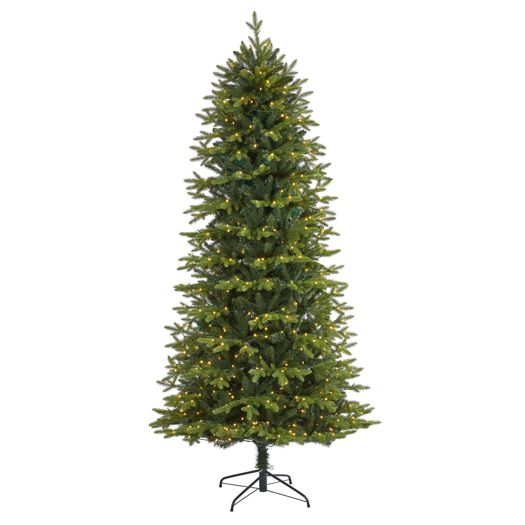 7.5' Belgium Fir 'Natural Look' Artificial Christmas Tree w/ 550 Clear LED Light