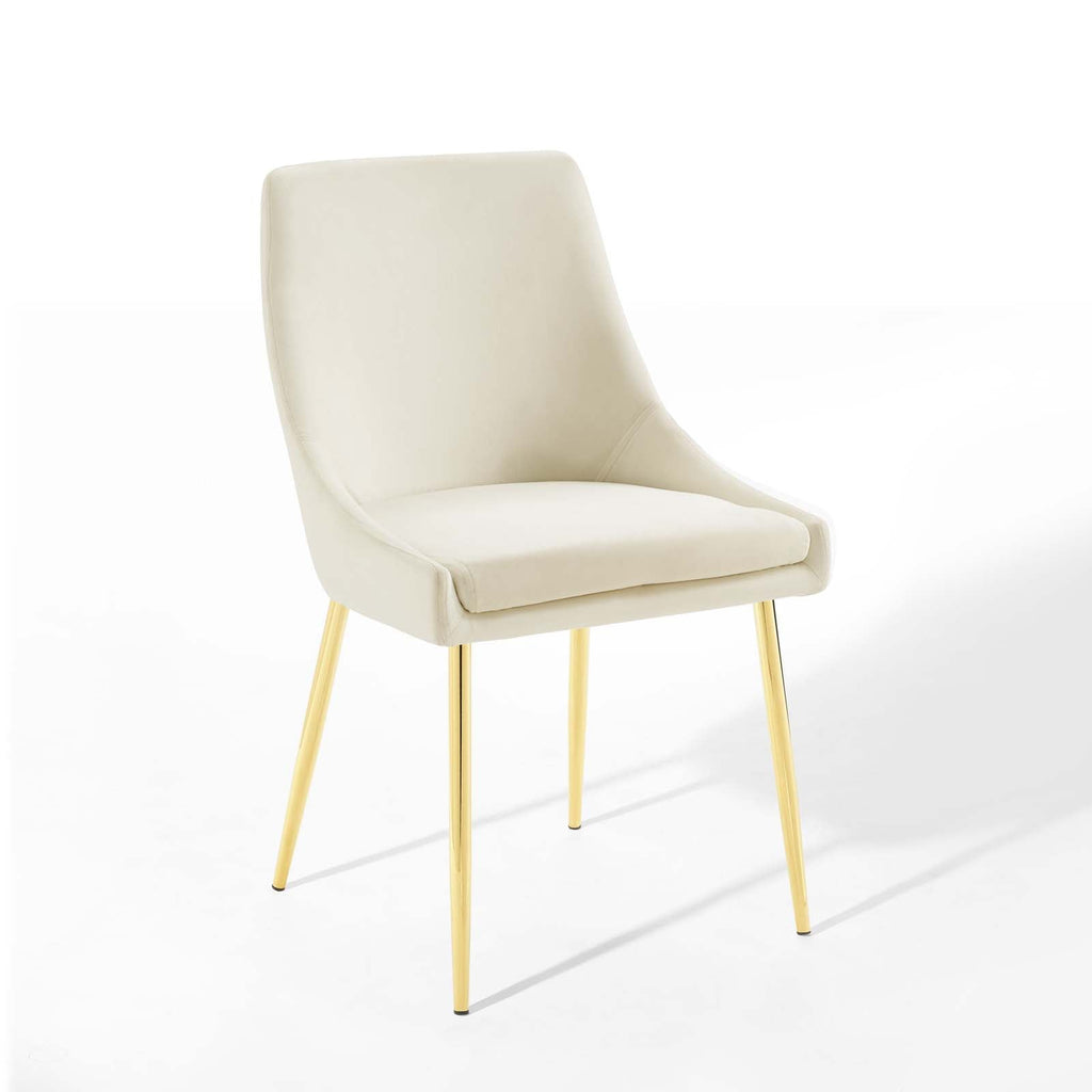 Viscount Performance Velvet Dining Chairs Set of 2 by Modway