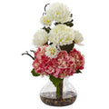 Hydrangea and Mum in Vase