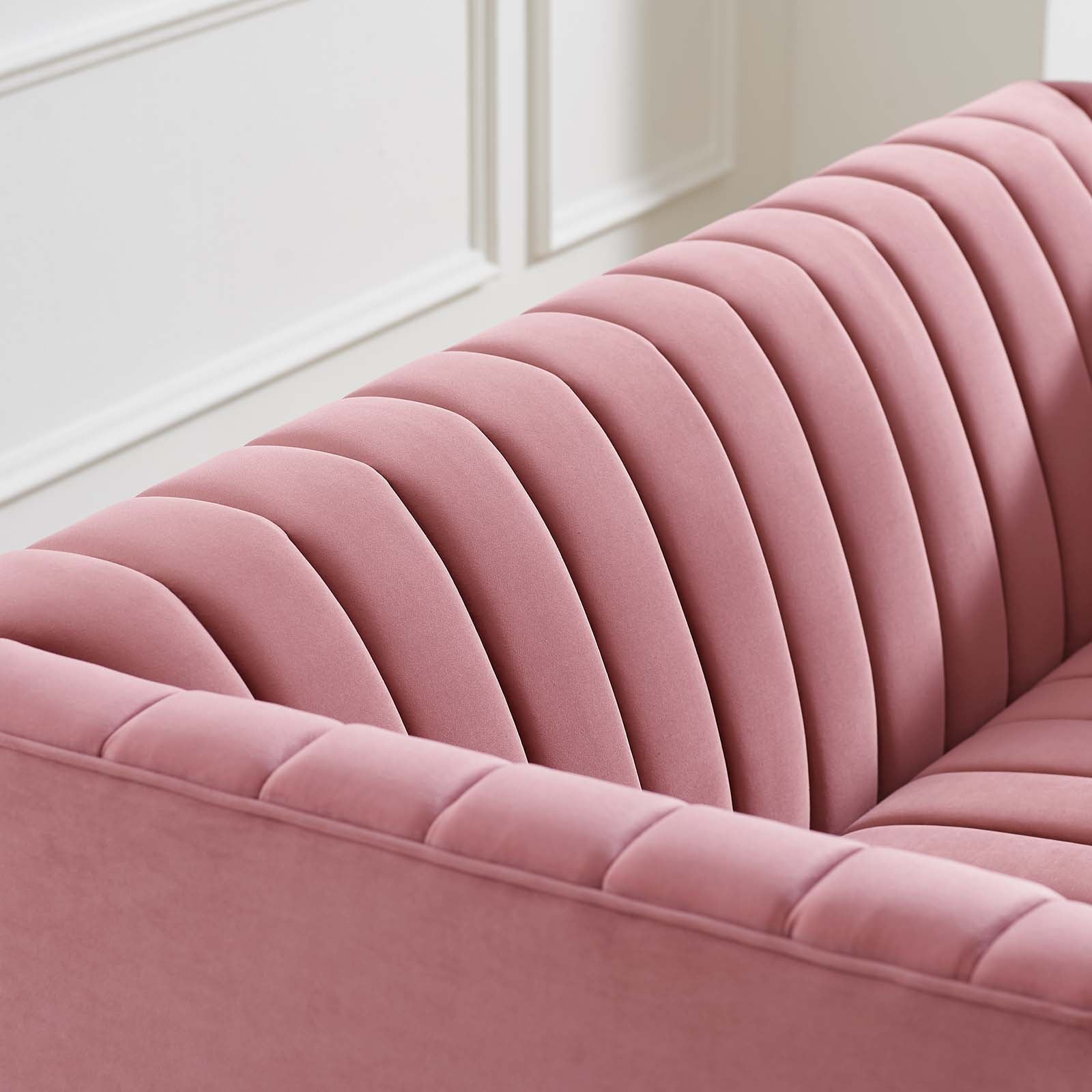 Shift Channel Tufted Performance Velvet Loveseat by Modway