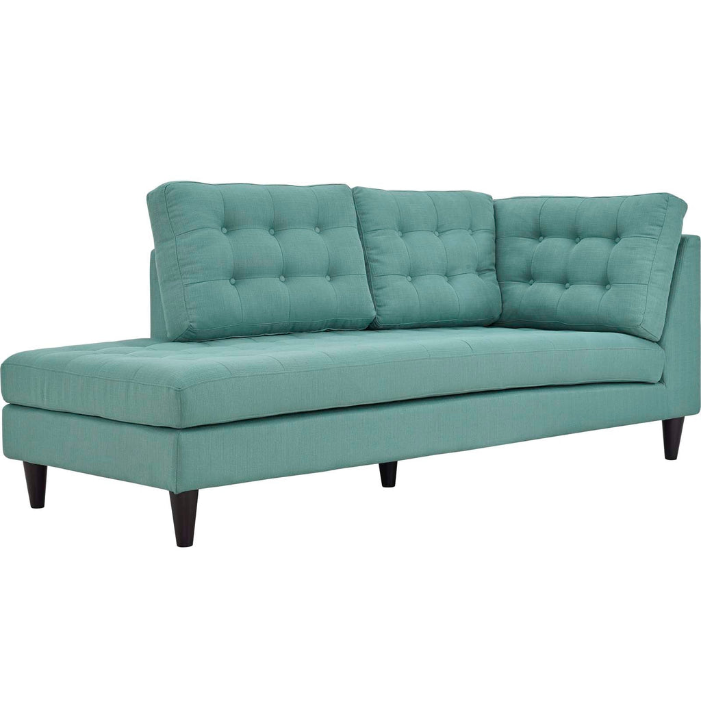 Empress Upholstered Fabric Left Facing Bumper by Modway