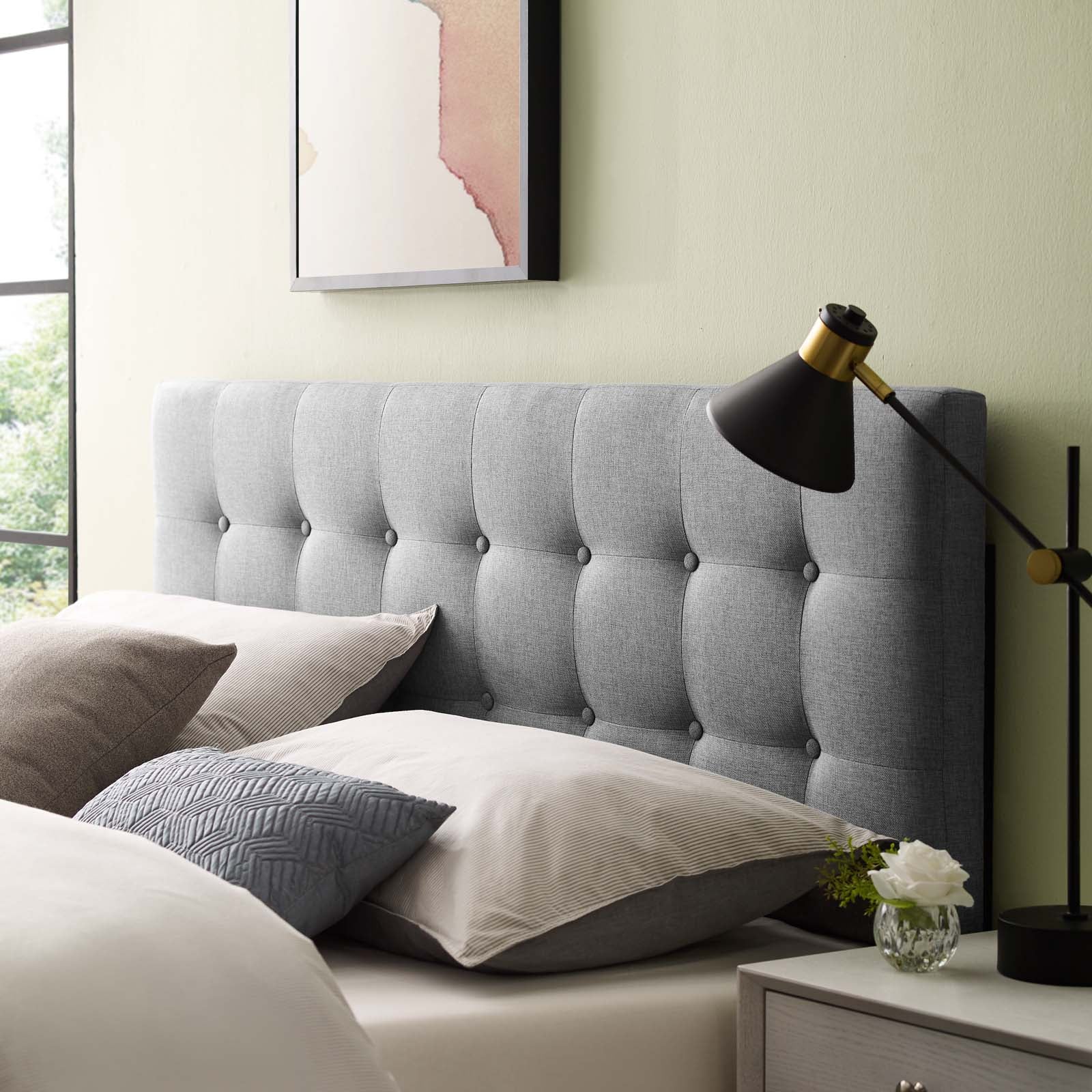 Emily Upholstered Fabric King Headboard by Modway
