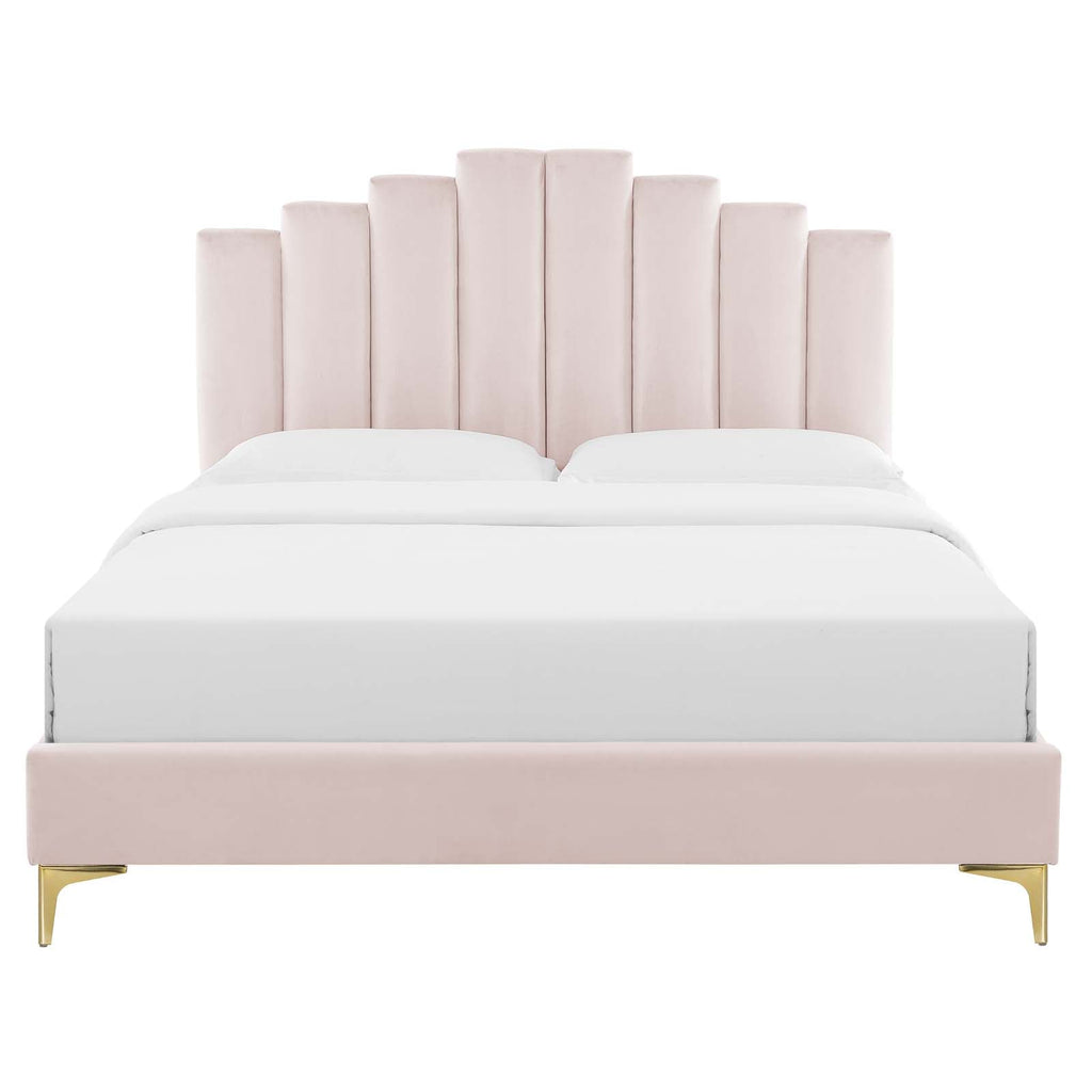 Elise Performance Velvet King Platform Bed by Modway