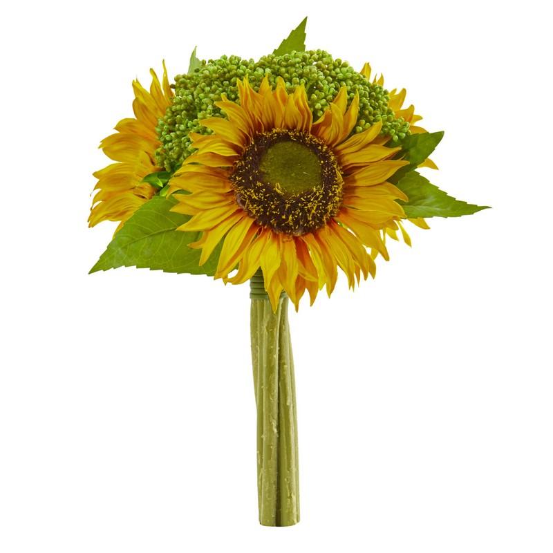12"  Sunflower Bundle Artificial Flower (Set of 3)