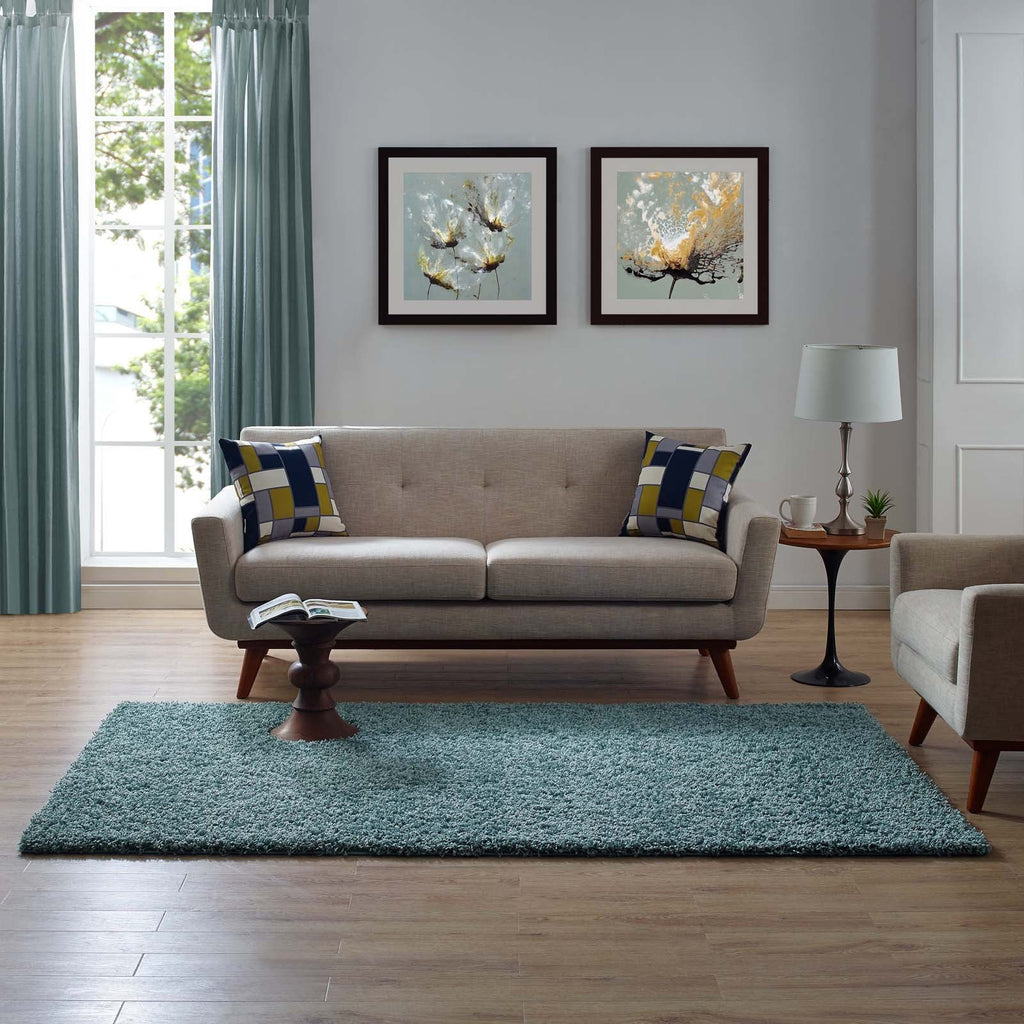 Enyssa Solid 5x8 Shag Area Rug by Modway