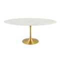 Lippa 78" Oval Faux Marble Dining Table by Modway