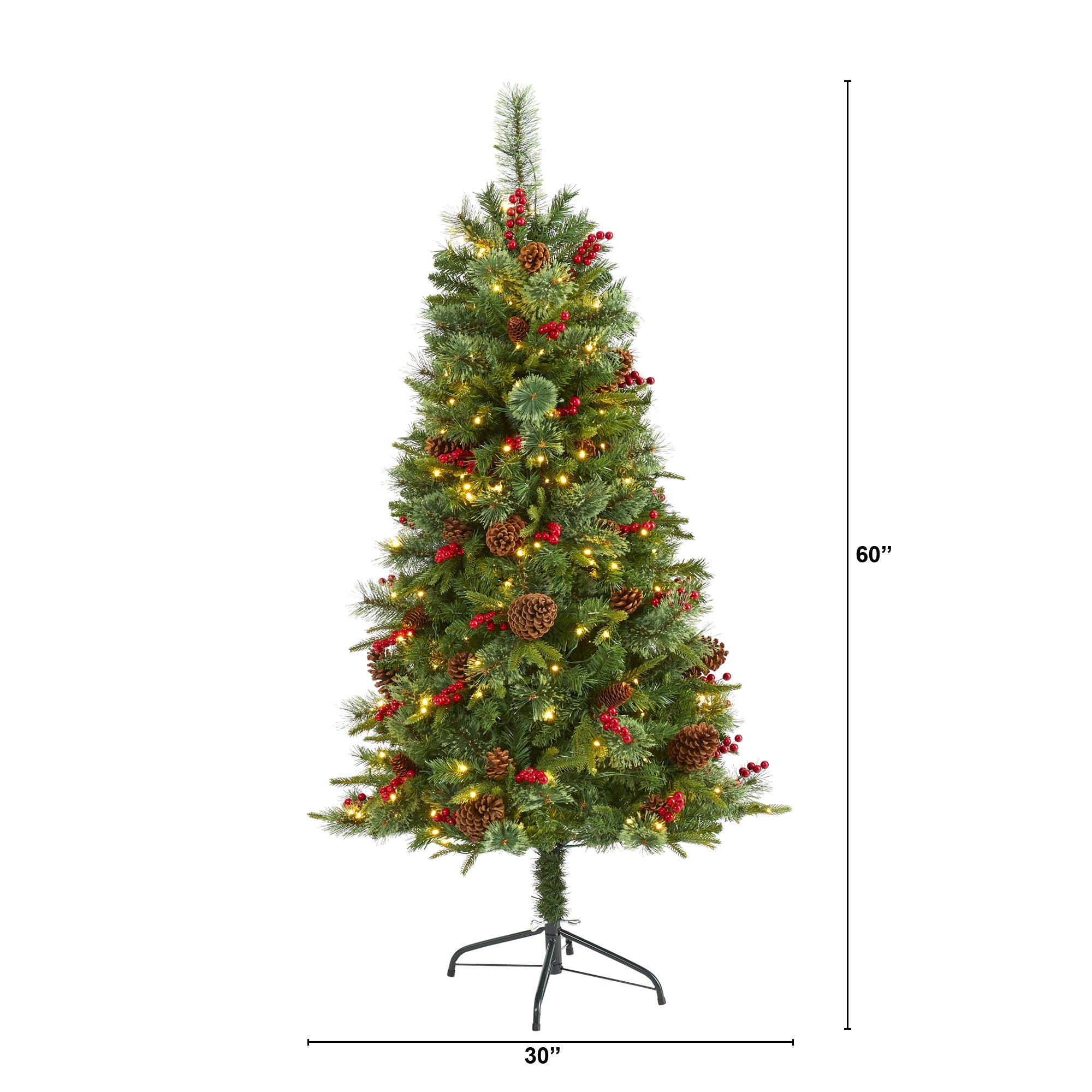 5' Norway Mixed Pine Artificial Christmas Tree w/ 200 Clear LED Lights