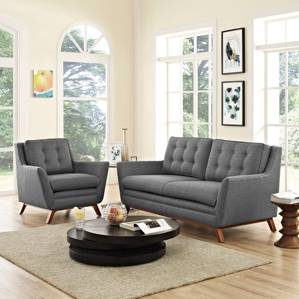 Beguile Upholstered Fabric Living Room Set Set of 2 by Modway