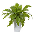 15"  Fern Artificial Plant in White Planter