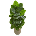 53"  Taro Artificial Plant in Sand Stone Planter