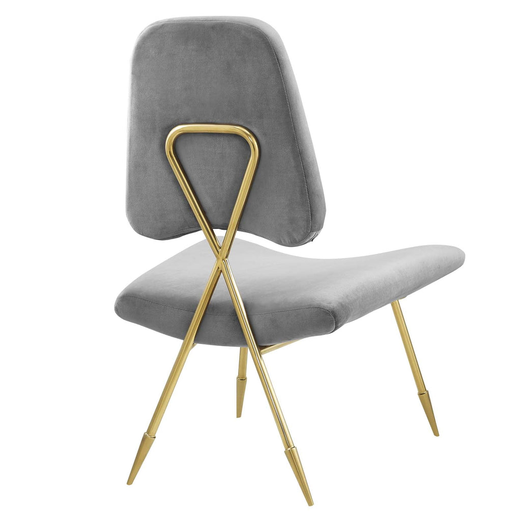 Ponder Performance Velvet Lounge Chair by Modway