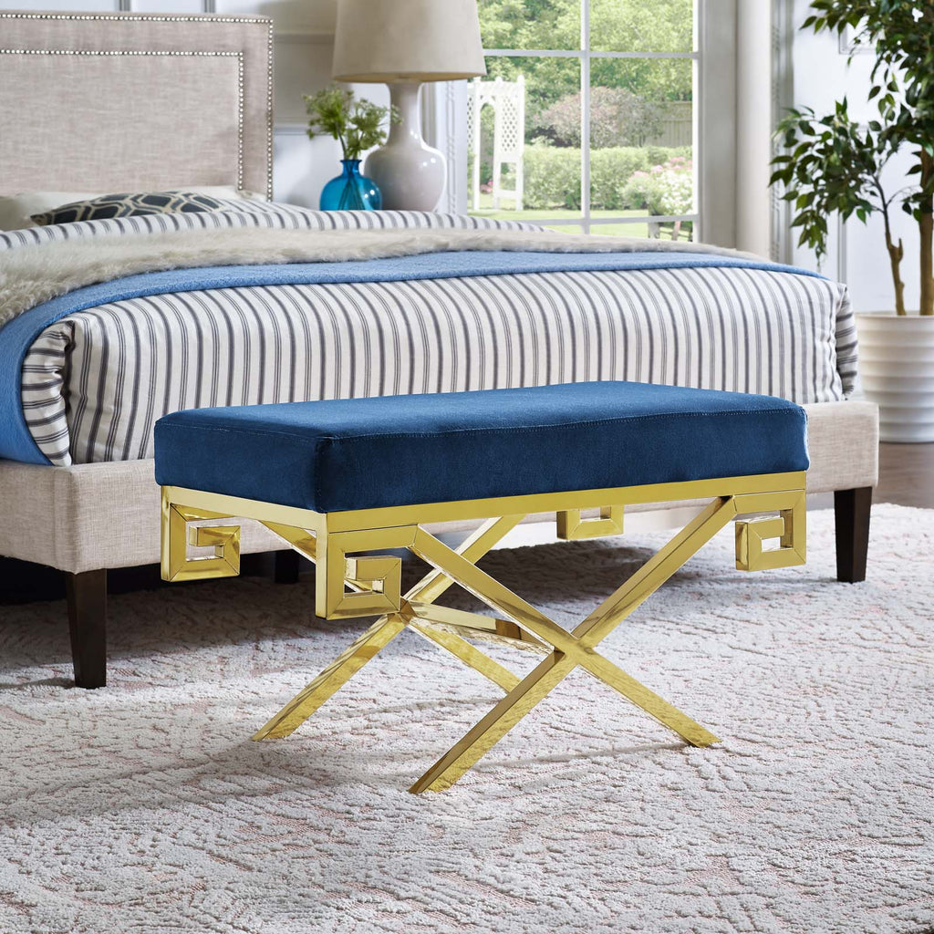 Rove Velvet Performance Velvet Bench by Modway