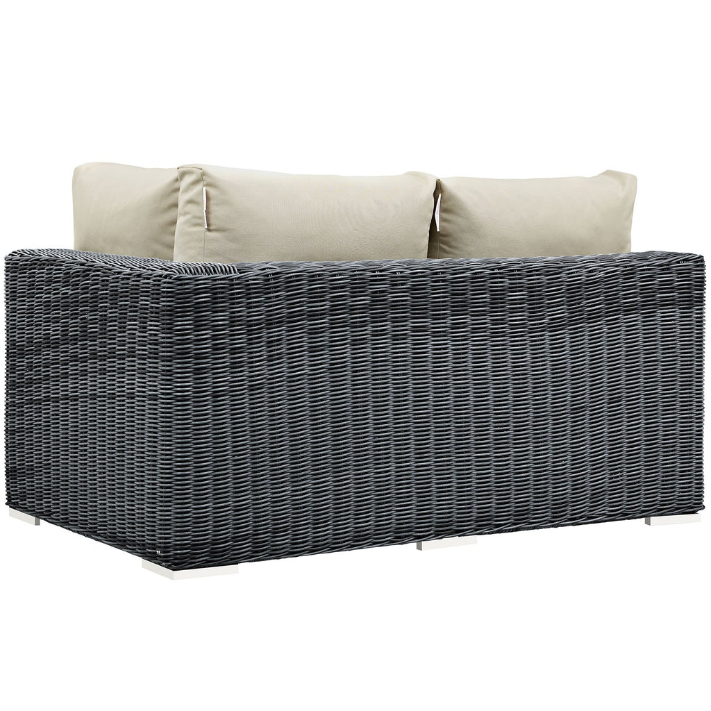 Summon Outdoor Patio Sunbrella¨ Right Arm Loveseat by Modway