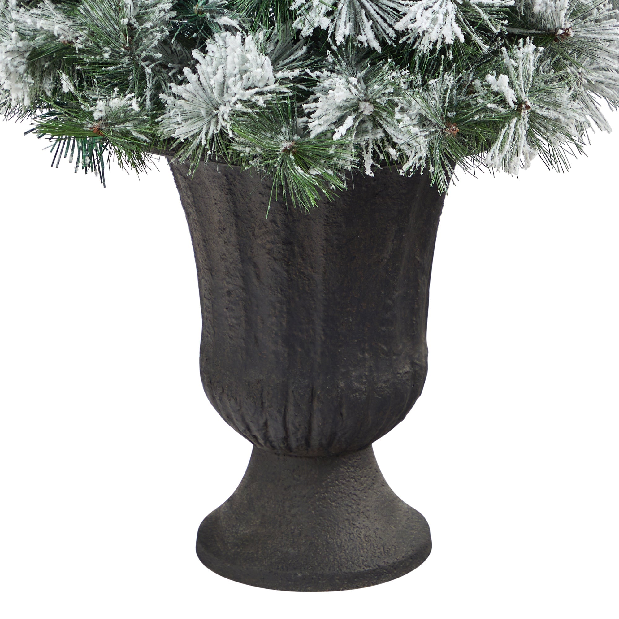 44' Flocked Oregon Pine Artificial Christmas Tree w/ 50 Clear Lights