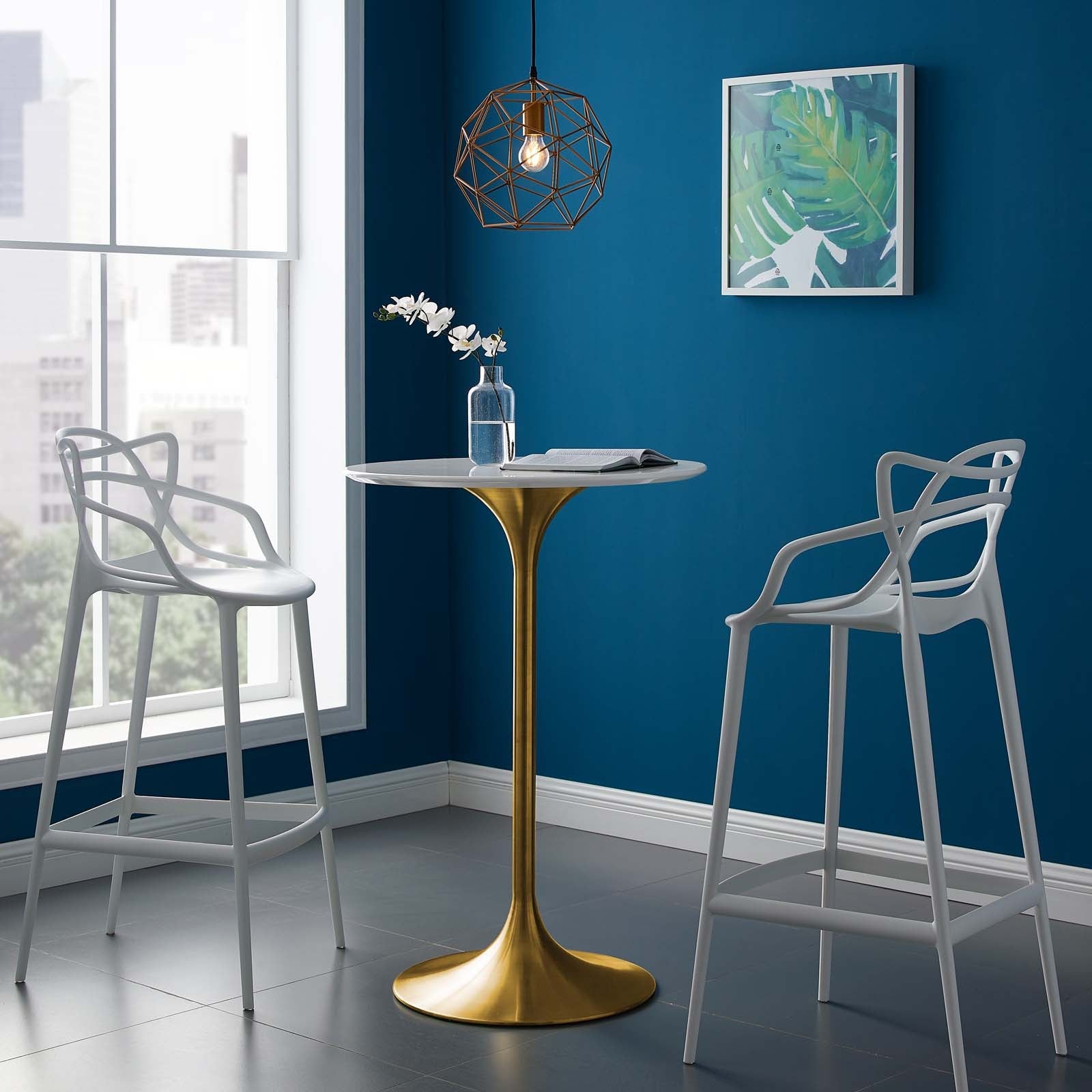 Lippa 28" Round Wood Bar Table by Modway