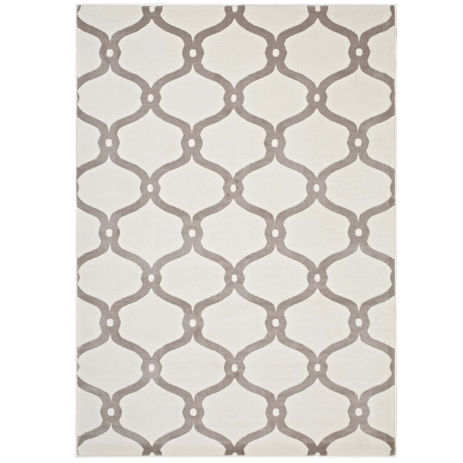 Beltara Chain Link Transitional Trellis 8x10 Area Rug by Modway
